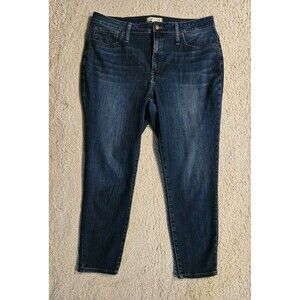 ​Madewell Womens Blue Denim Cropped Jeans MB356 Medium Wash Stretch Fair Trade